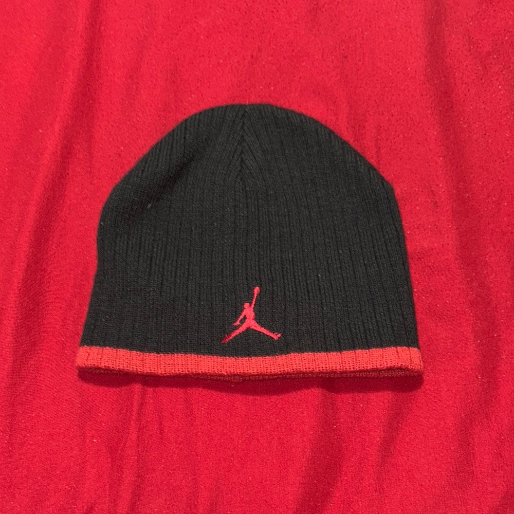 Jordan Black and Red Beanie
